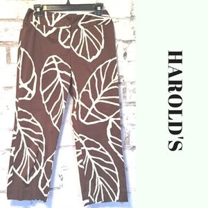 Harold’s leaf print pants